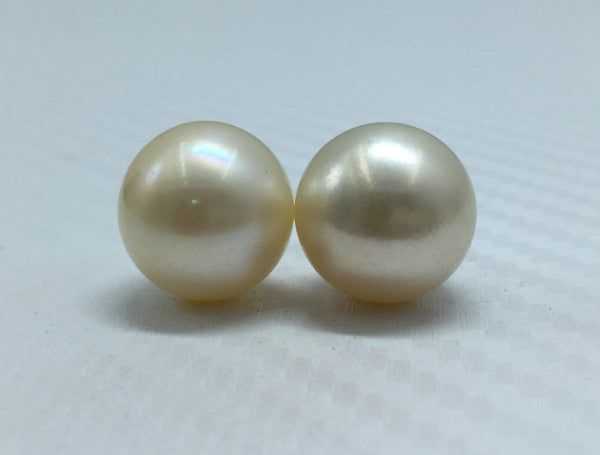 South Sea Pearl | Cream Color | Button Shape| 13 MM (Approx.) Size