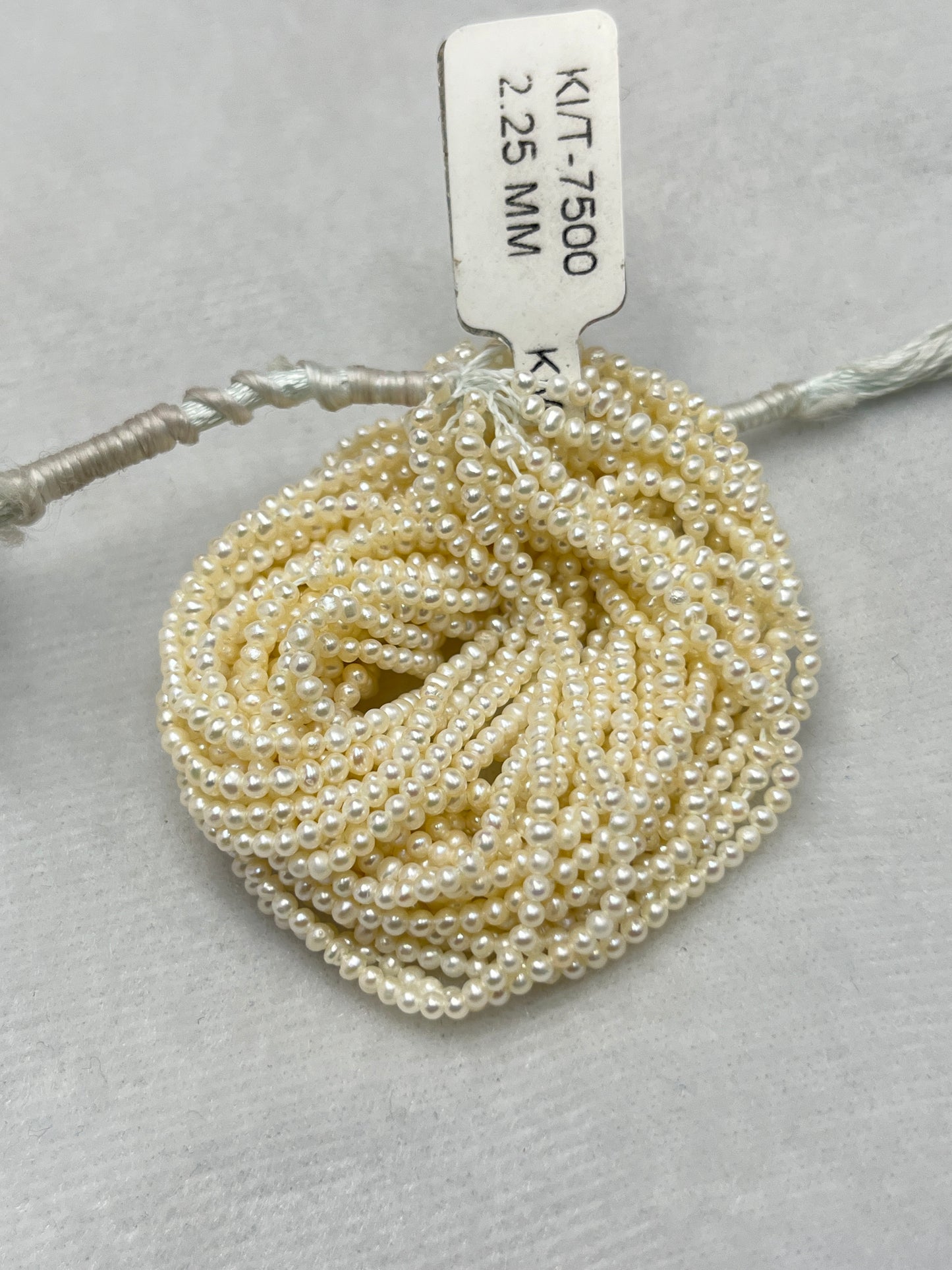 Fresh Water Pearl, Cream Color, Near Round Shape, 2.25 MM Size