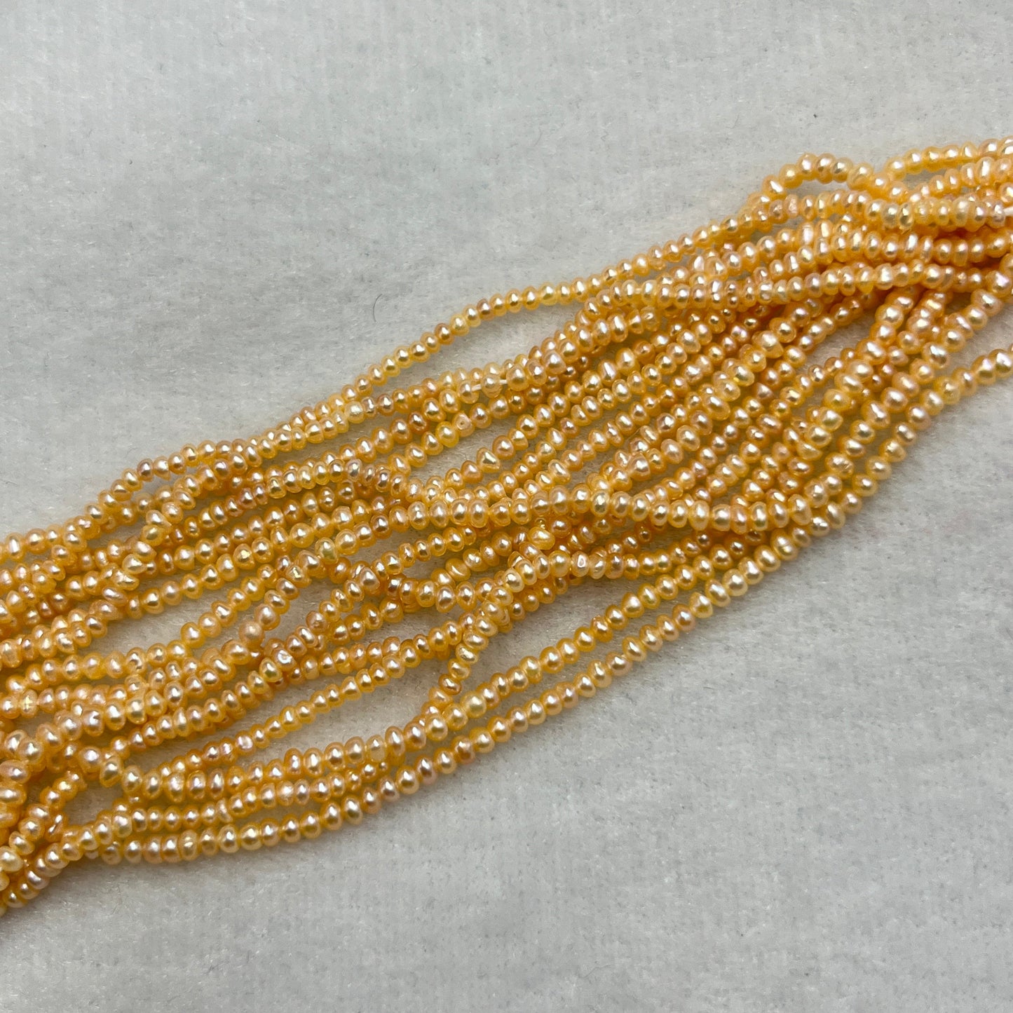 Fresh Water Pearl, Dark Peach Color, Flat Shape, 2.25 MM Size