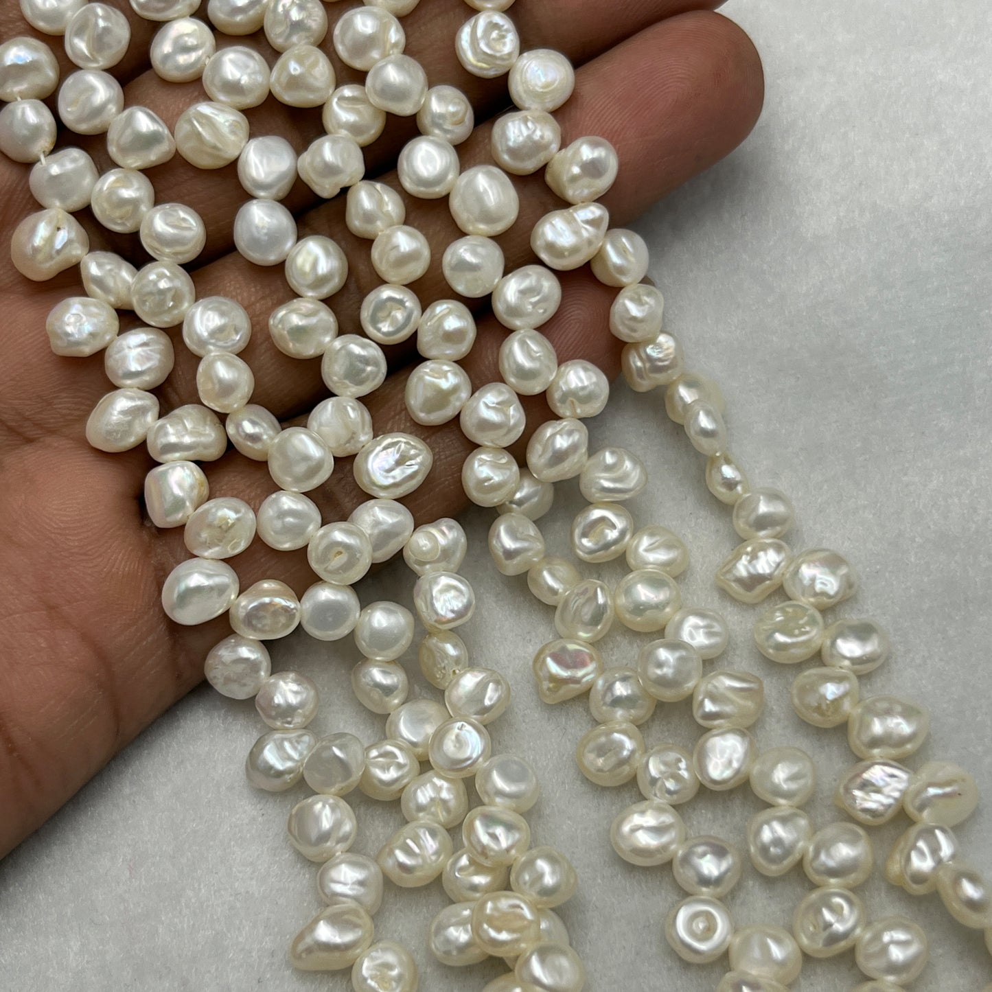Fresh Water Pearl, Off White Color, Fancy Shape, 6-8 MM Size