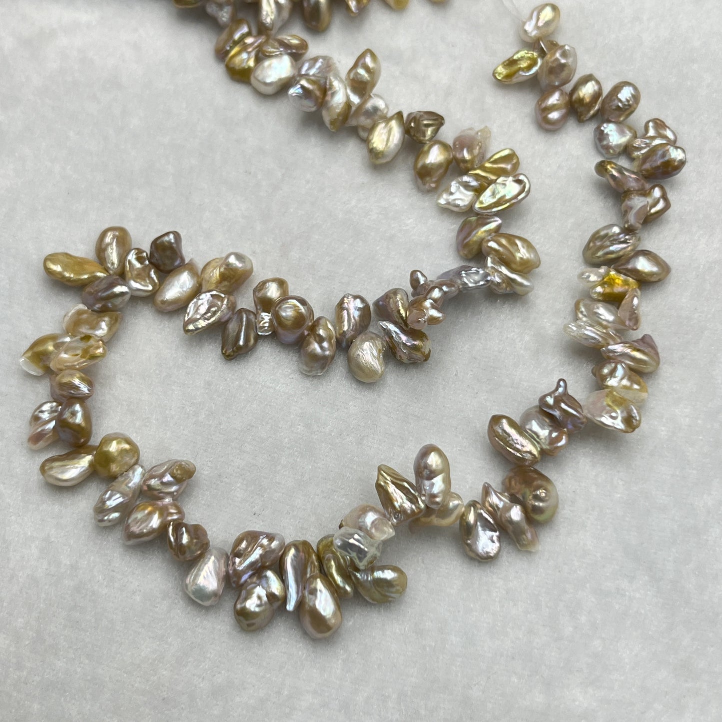 Fresh Water Pearl, Pink/Golden Color, Fancy Shape Uneven Size