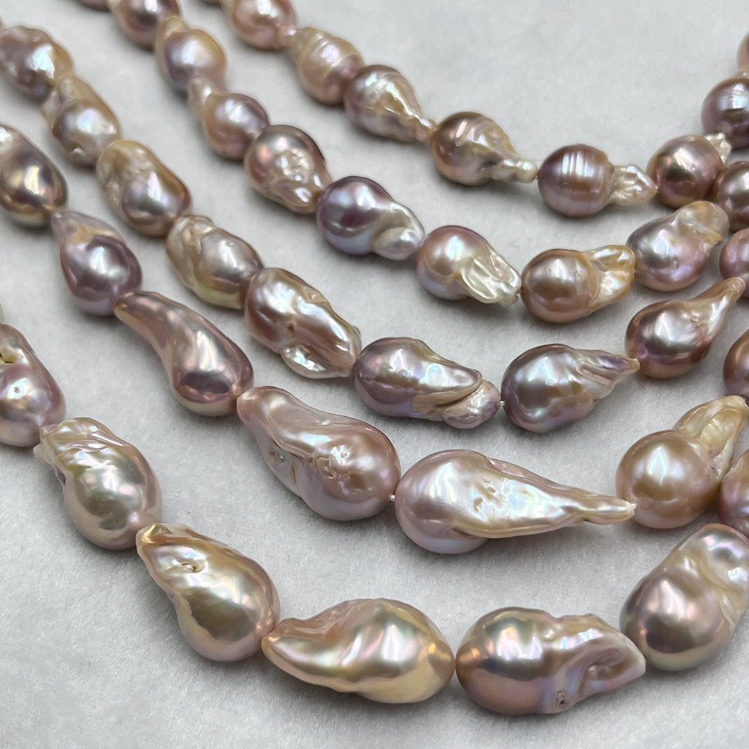 Fresh Water Pearl, Pink Color, Baroque Shape, 14*20 MM Size