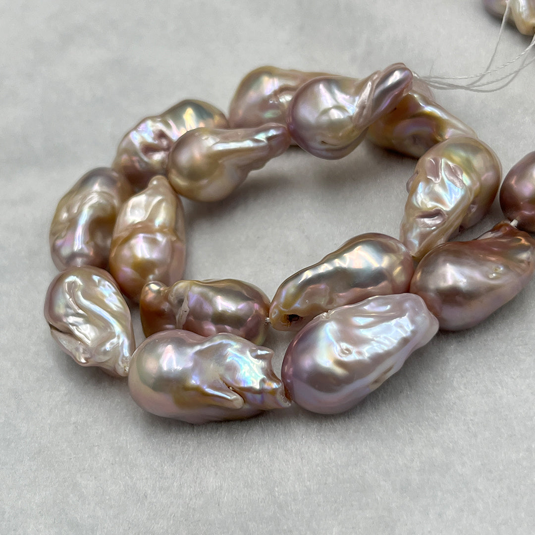 Fresh Water Pearl, Pink Color, Baroque Shape, 14*20 MM Size