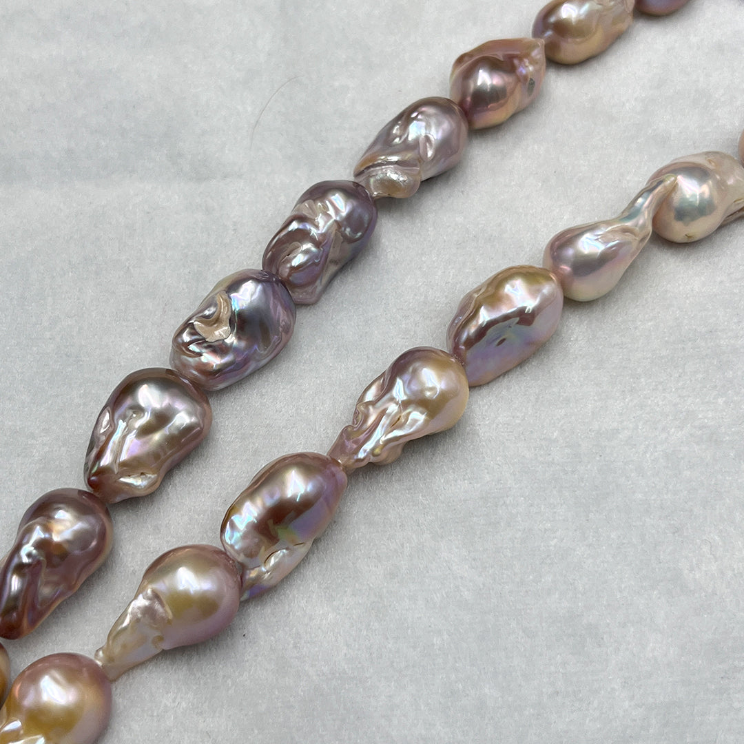 Fresh Water Pearl, Pink Color, Baroque Shape, 14*20 MM Size