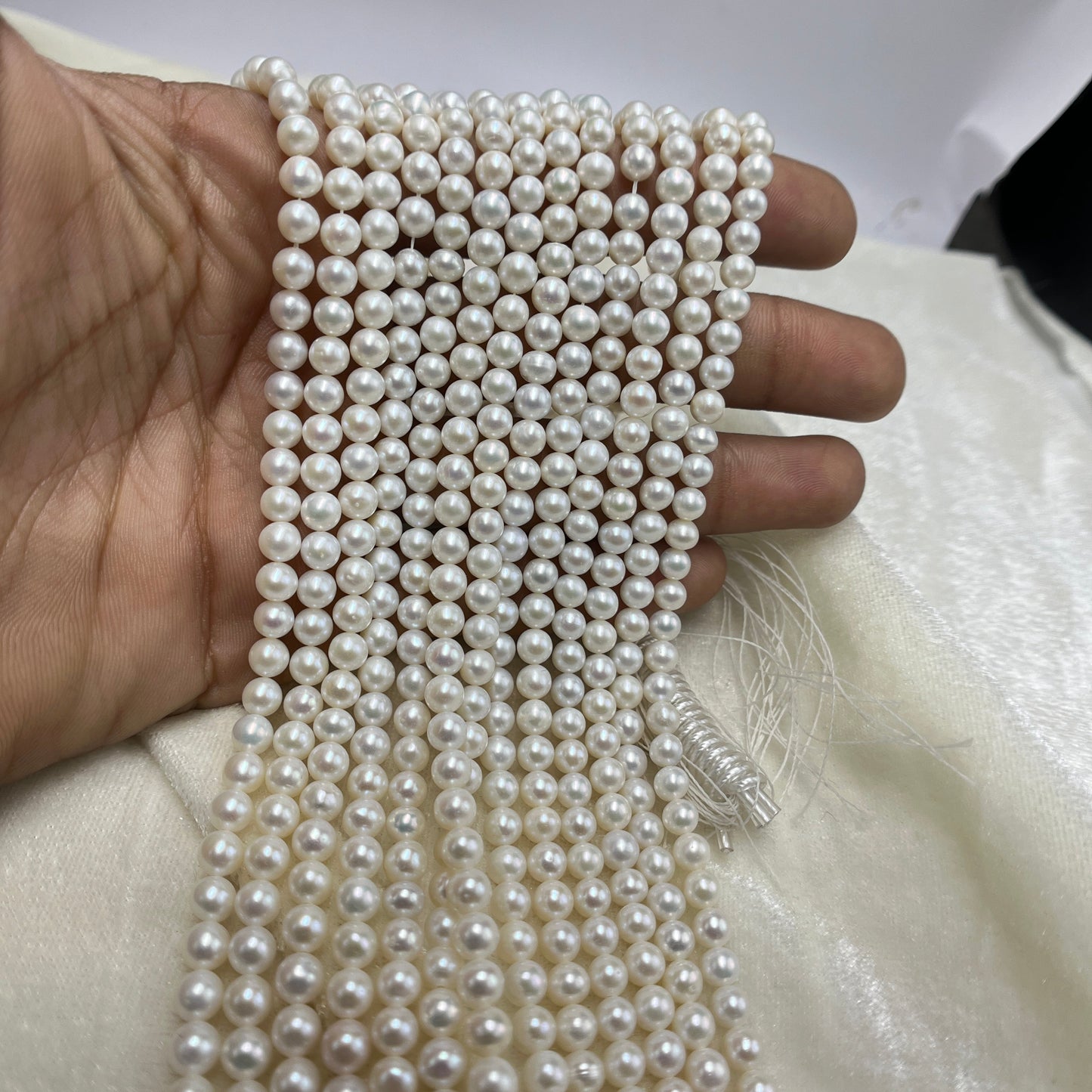 Fresh Water Pearl, White Color, Round Shape, 5 MM Size