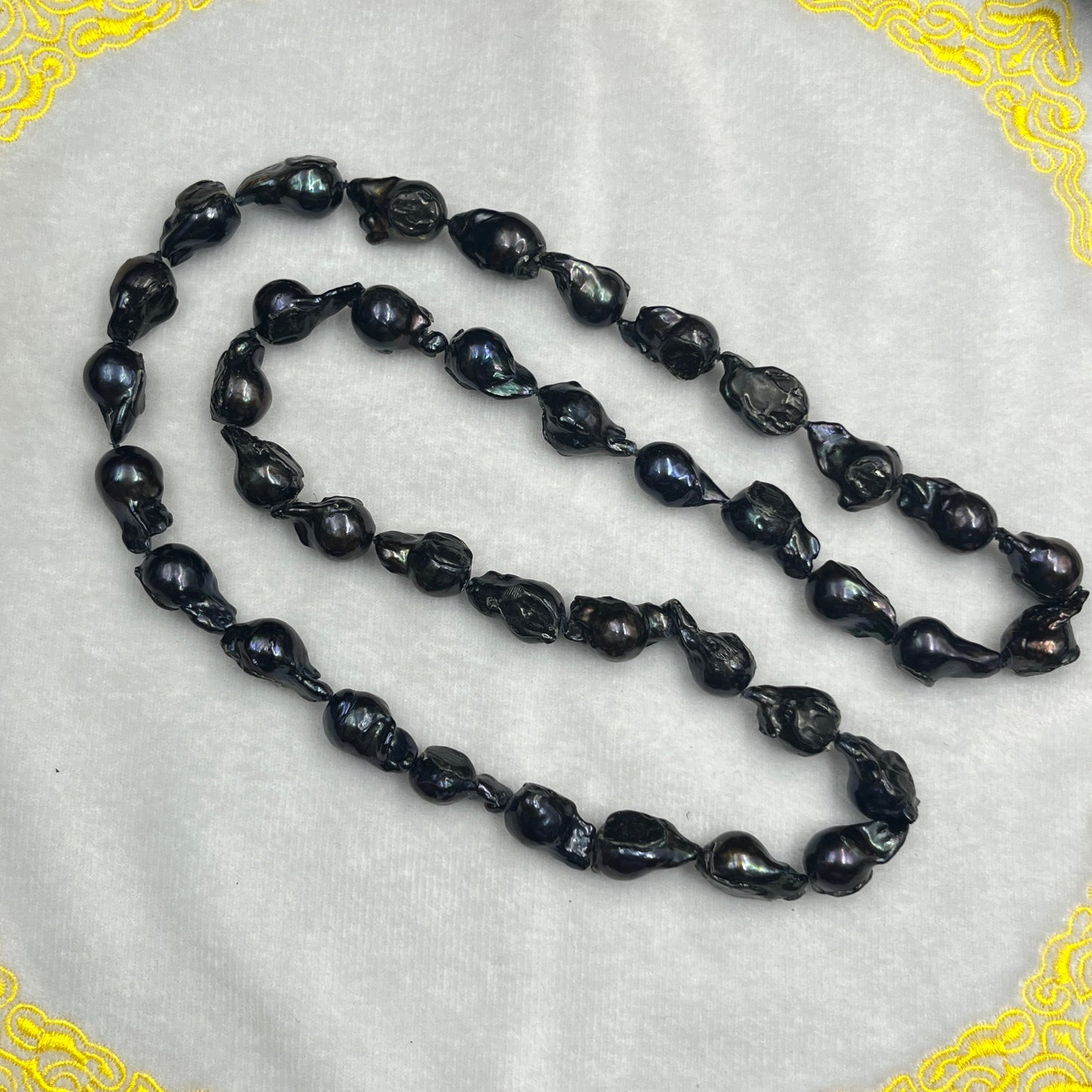 Fresh Water Pearl Peacock Color Baroque Shape, 12-13MM Size