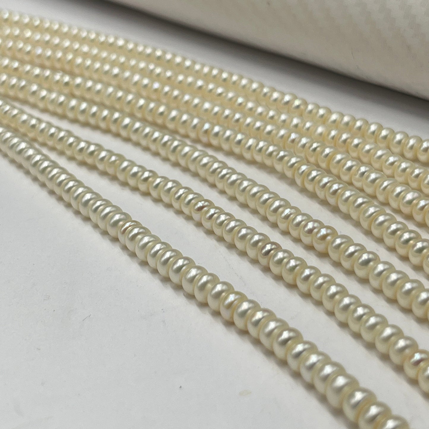 Freshwater Pearl, Cream Color, Flat Shape, 6 MM Size