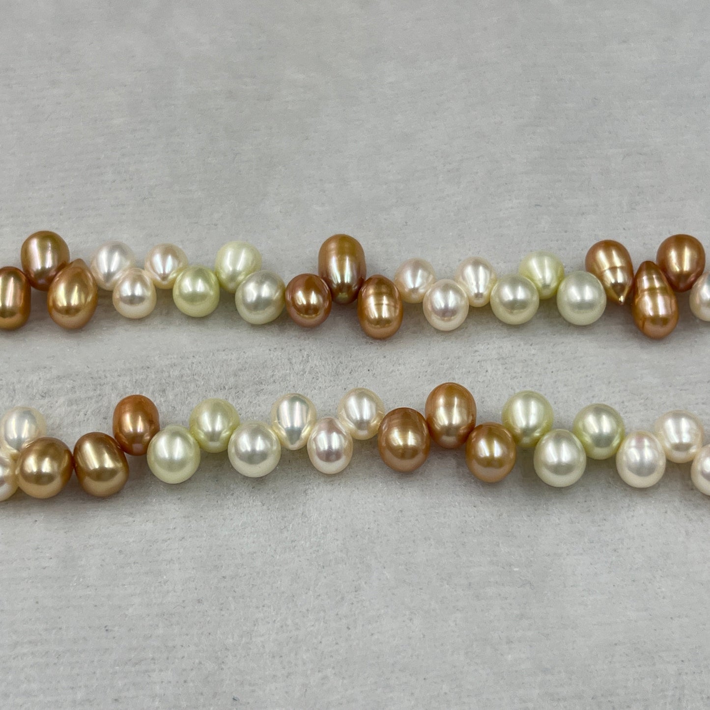 Freshwater Pearl, Multi Color, Oval/Drop Shape, 5.5-6.5 MM Size