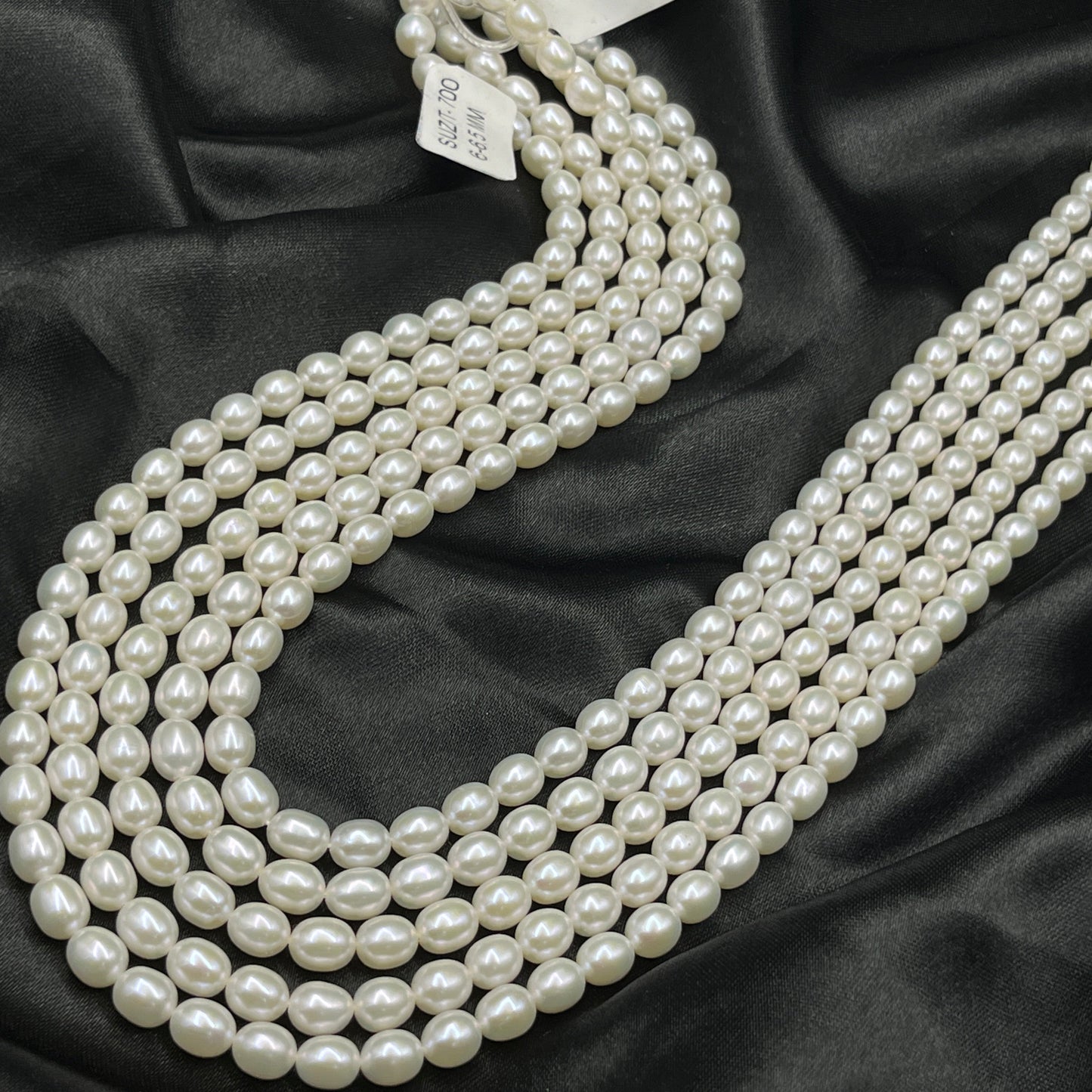 Fresh Water Pearl, Off White Color, Rice Shape, 6.5 MM Size