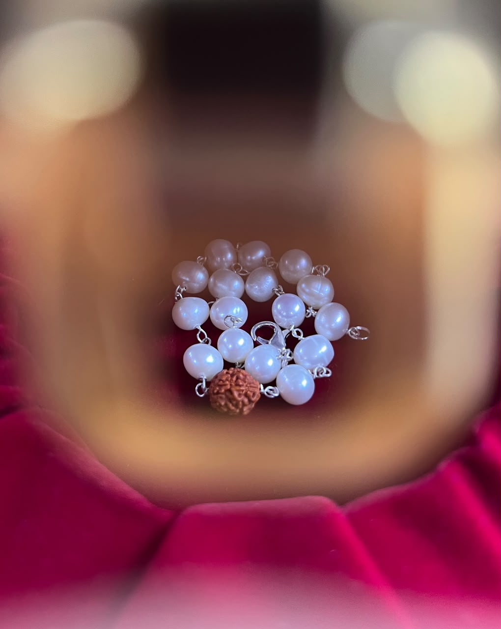 Freshwater Pearl Rakhi Bracelet | Handmade Pearl Rakhi for Brother | Elegant Raksha Bandhan Gift | Adjustable Rakhi