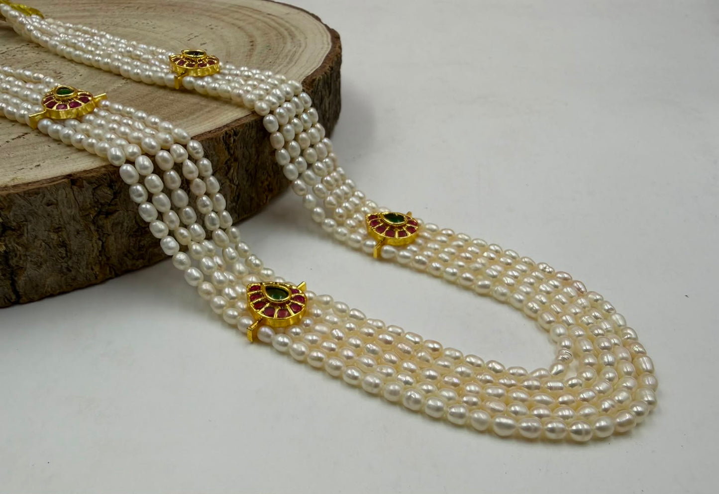 Natural Freshwater Pearl Kantha Mala | Multi-Layer Pearl Necklace | Bridal Statement Jewelry