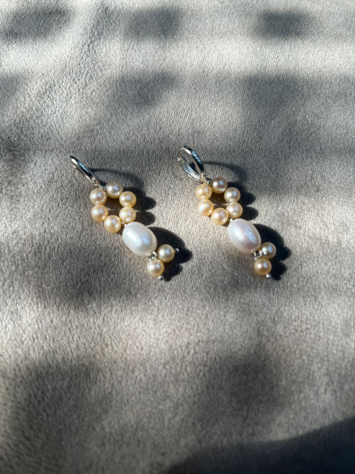 Natural Freshwater Pearl Necklace with pearl earring | Handmade Elegant Pearl Jewelry | Brass Lock