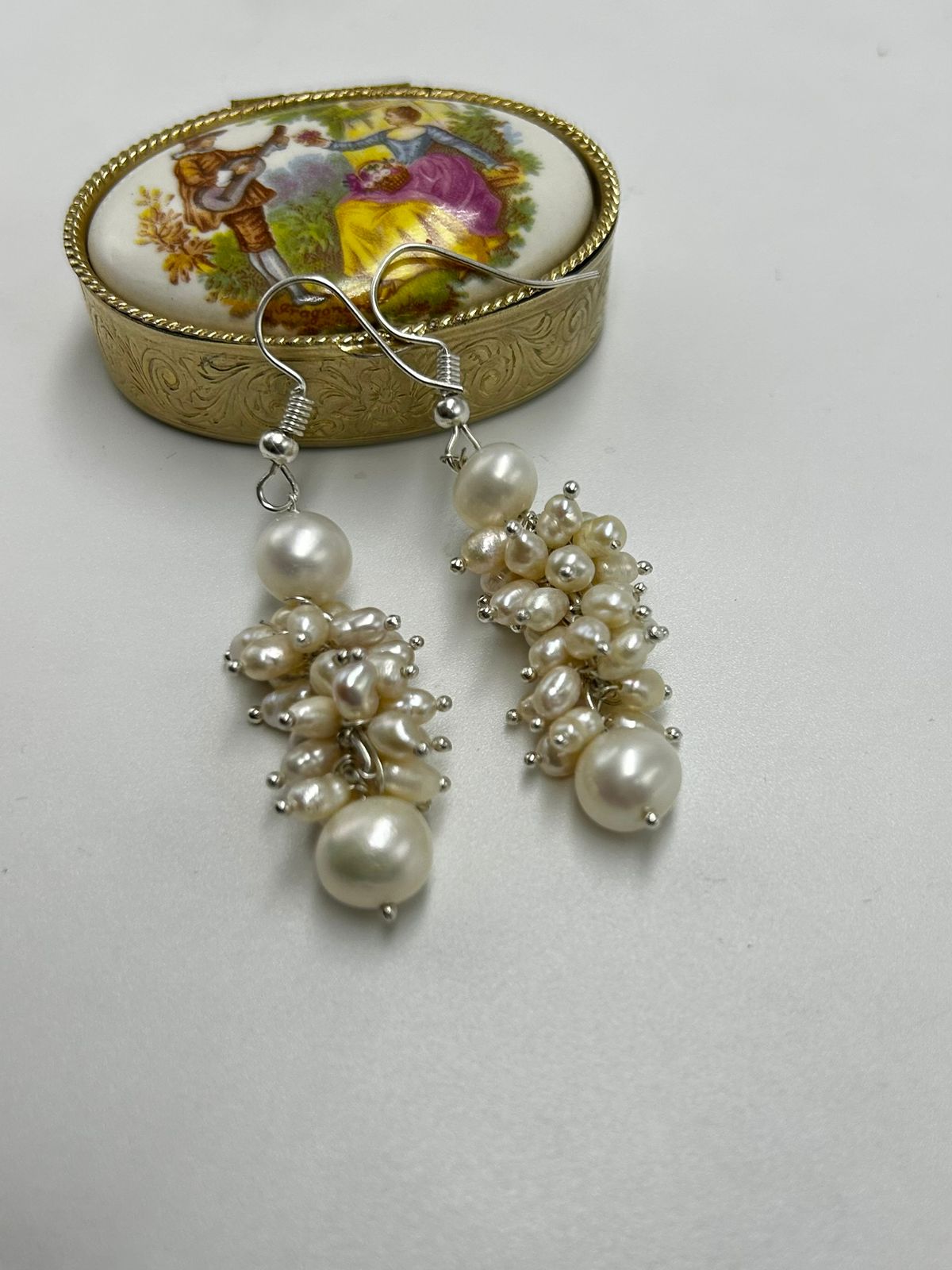 Real Freshwater Cultured Pearl Earrings – Traditional Pearl Drop Earrings