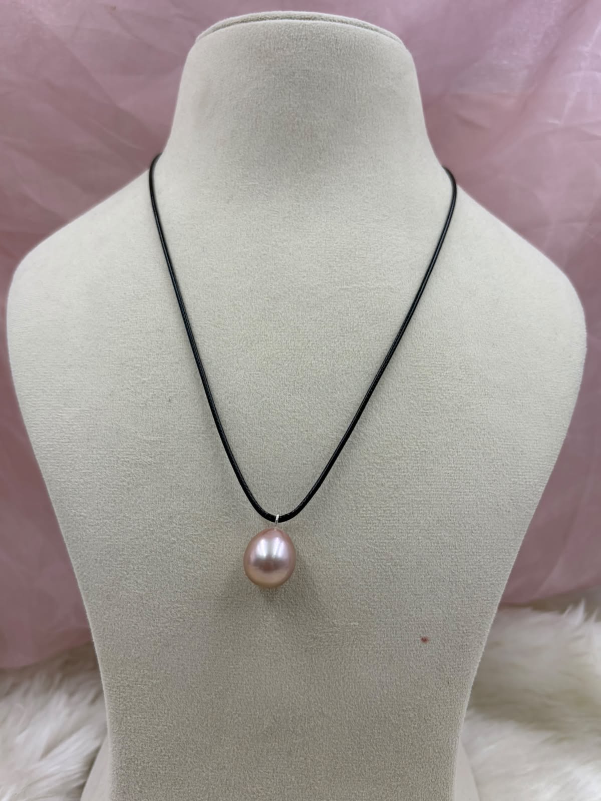Freshwater Pearl Line Necklace with Natural Pearl Pendant | Elegant Pearl Necklace | Handmade Pearl Jewelry | Bridal & Gift Jewelry