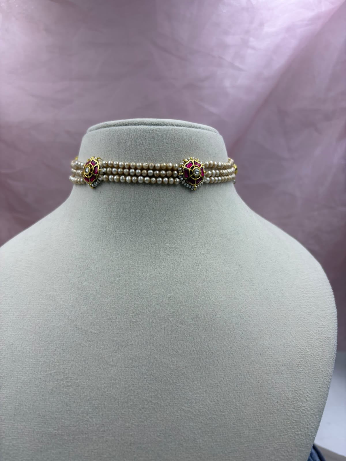 Freshwater Pearl Choker Necklace Set with Matching Earrings or Studs – Elegant Pearl Jewellery for Women, Traditional & Party Wear