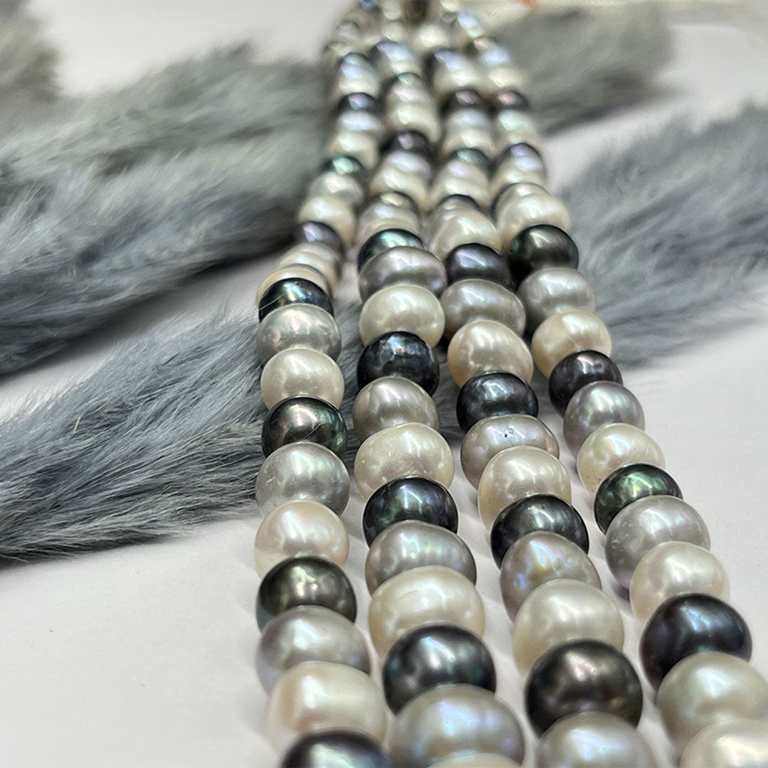 Fresh Water Pearl Multi Color, Near Round Shape, AA Luster Pearl, 8 MM Size