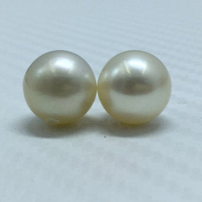 South Sea Pearl | Light Golden Color| Button Shape| 11.5 MM (Approx.) Size