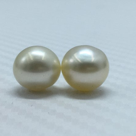 South Sea Pearl | Light Golden Color| Button Shape| 11.5MM  Size