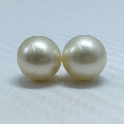 South Sea Pearl | Light Golden Color| Button Shape| 12 MM (Approx.) Size