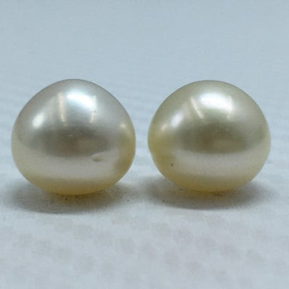 South Sea Pearl | Cream Color | Button Shape| 11.30MM  Size