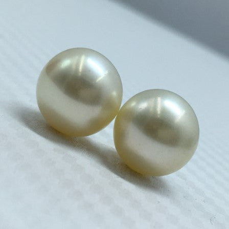 South Sea Pearl | Cream Color| Near Round Shape| 11.5MM  Size