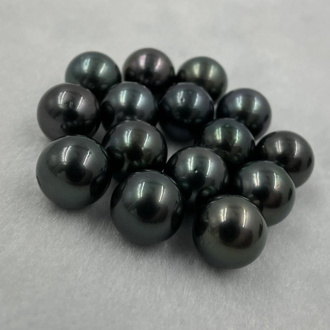 10.25 MM Size | Black | Round Shape | Natural Tahitian Pearl Pair | Good Luster | Saltwater Pearl |