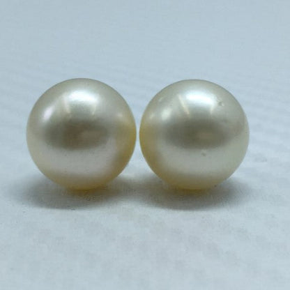 South Sea Pearl | Light Golden Color| Button Shape| 12 MM (Approx.) Size