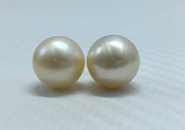 South Sea Pearl | Cream Color | Button Shape| 13 MM (Approx.) Size