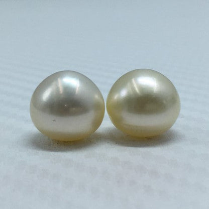 South Sea Pearl | Cream Color | Button Shape| 11.30MM  Size