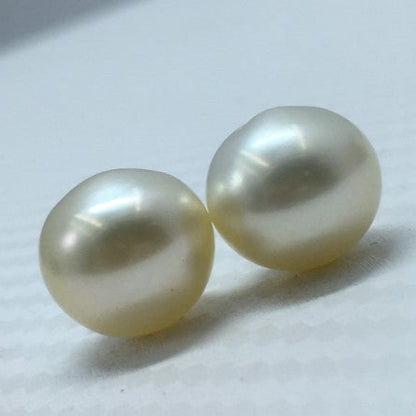 South Sea Pearl | Light Golden Color| Button Shape| 11.5MM  Size