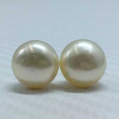 South Sea Pearl | Cream Color | Button Shape| 11.30MM  Size