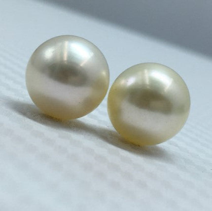 South Sea Pearl | Cream Color | Button Shape| 11.30MM  Size
