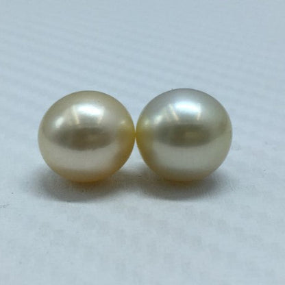 South Sea Pearl | Light Golden Color| button Shape| 11.70 MM (Approx.) Size|
