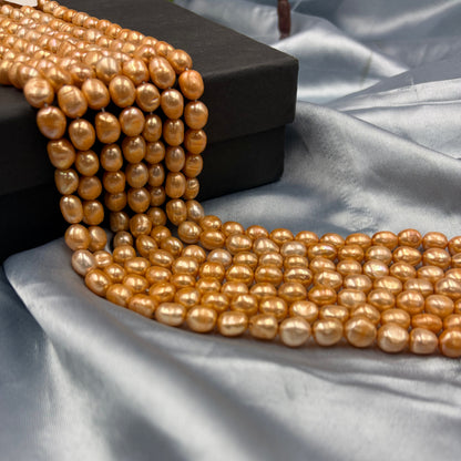 Freshwater Pearl ,  Orange Color, Tumble Shape, 2.25m Size