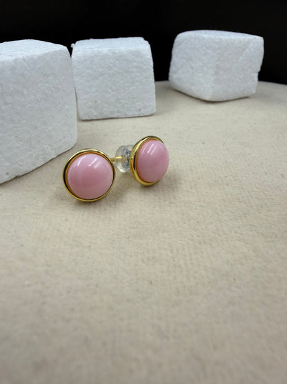 Pink Pearl studs'