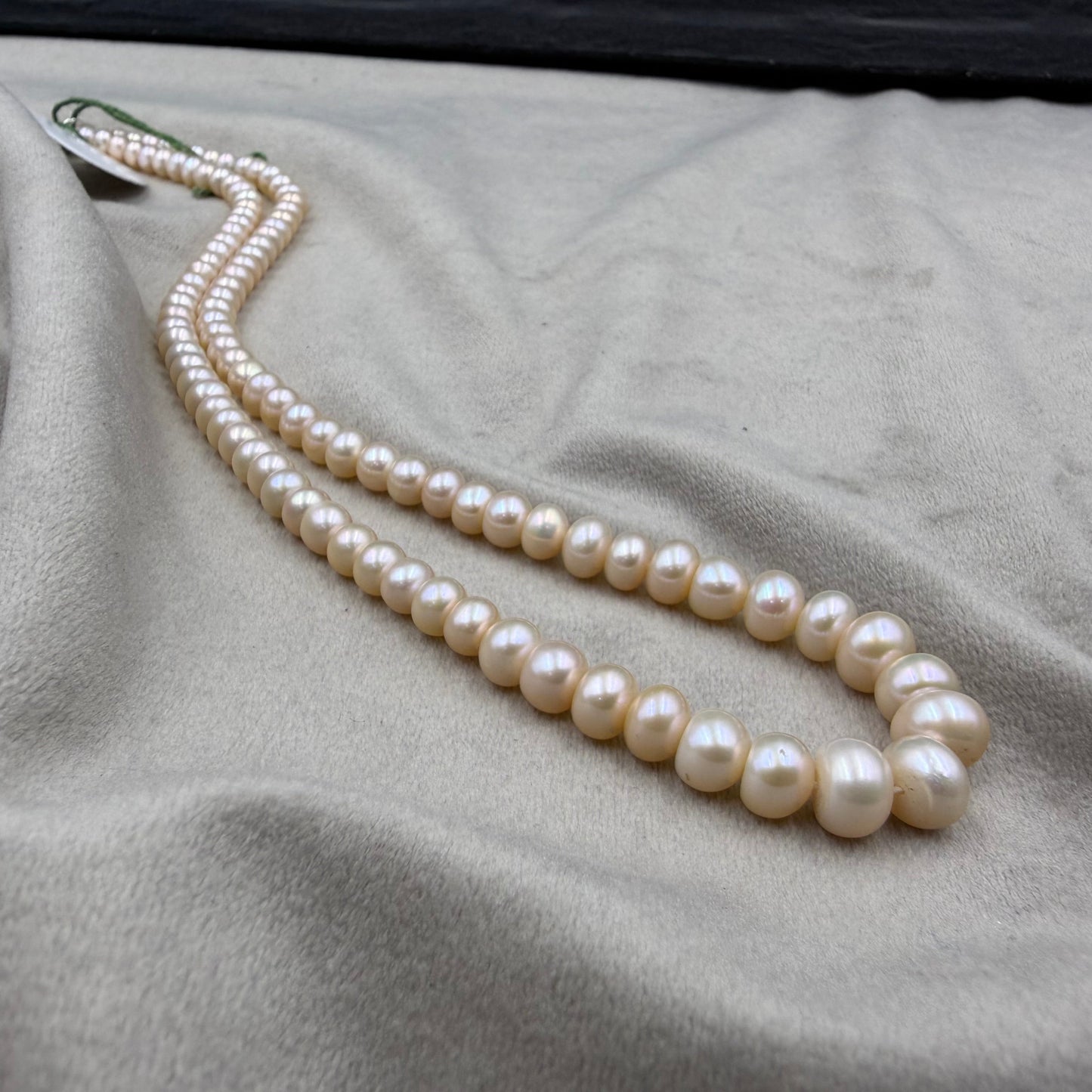 Peach Freshwater Pearl Graduation Necklace | Genuine Cultured Pearl Strand | Handmade Women's Jewelry