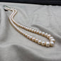 Peach Freshwater Pearl Graduation Necklace | Genuine Cultured Pearl Strand | Handmade Women's Jewelry