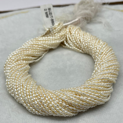 Fresh Water Pearl Off White Color, Rice Shape, AAA Luster Pearl, 2 MM Size