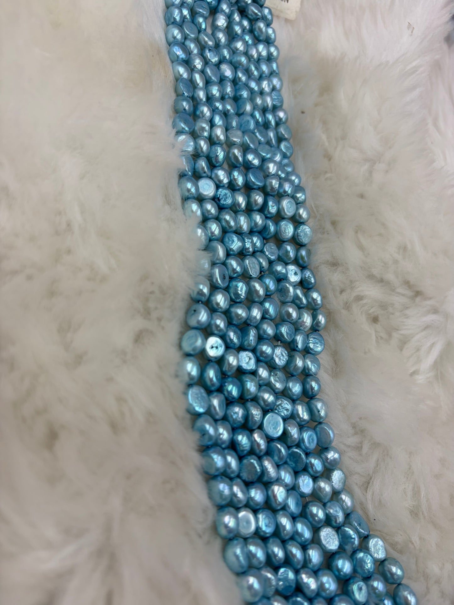 Freshwater Pearl , Light Blue Color, Tumble Shape, 8mm Size