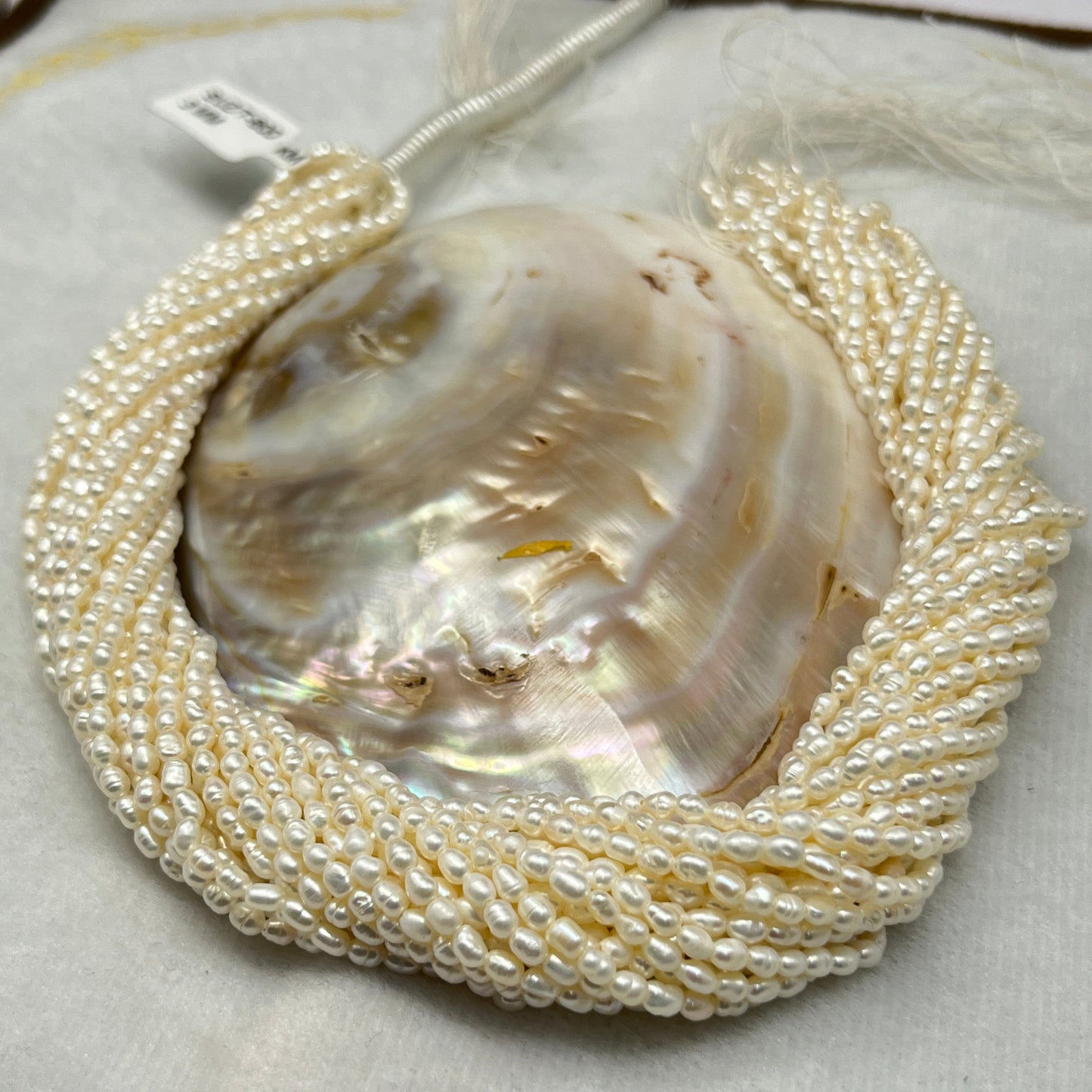 Fresh Water Pearl White Color, Rice Shape, AA Luster Pearl, 3 MM Size