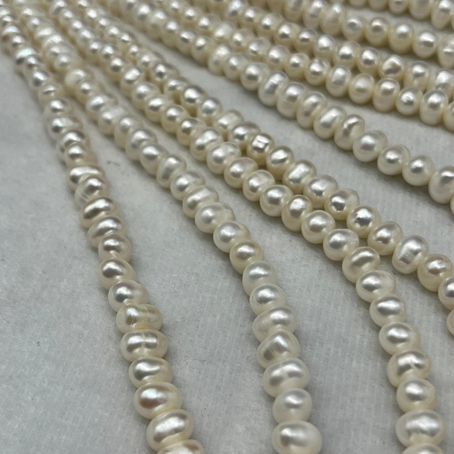 Fresh Water Pearl, White Color, Oval Shape, 6-6.5 MM (Approx.)