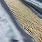Freshwater Pearl , White Color, Flat Shape, 3.5mm Size