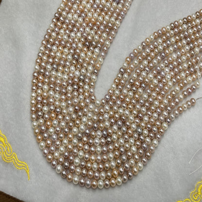 Fresh Water Pearl Multi Color, Round Shape, AAA Luster Pearl, 6-6.5 MM Size