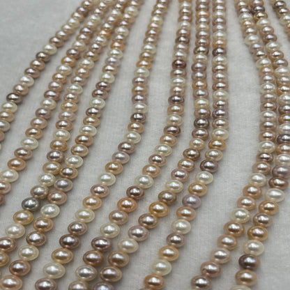 Fresh Water Pearl Multi Color, Round Shape, AAA Luster Pearl, 6-6.5 MM Size