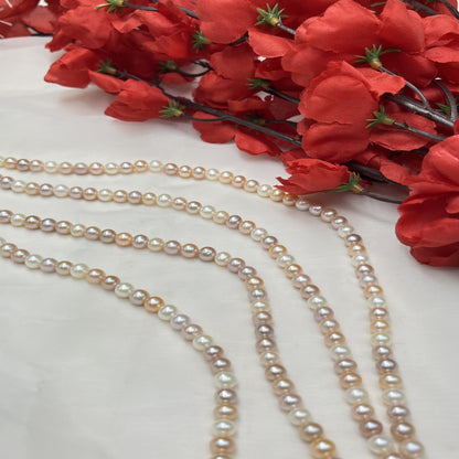 Fresh Water Pearl Multi Color, Round Shape, AAA Luster Pearl, 6-6.5 MM Size