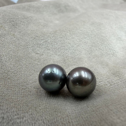 Natural Loose Tahitian Black Pearl | Round Genuine Cultured Pearl | High Luster Pearl for Fine Jewelry Making