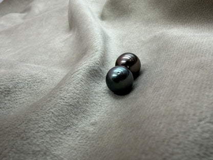 Natural Loose Tahitian Black Pearl | Round Genuine Cultured Pearl | High Luster Pearl for Fine Jewelry Making