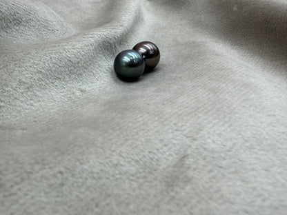Natural Loose Tahitian Black Pearl | Round Genuine Cultured Pearl | High Luster Pearl for Fine Jewelry Making