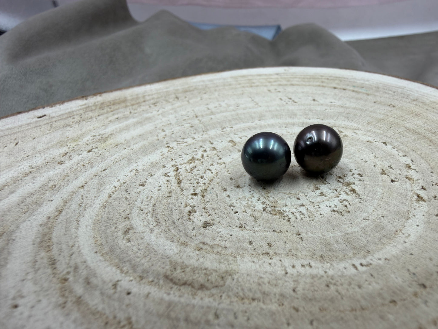 Natural Loose Tahitian Black Pearl | Round Genuine Cultured Pearl | High Luster Pearl for Fine Jewelry Making