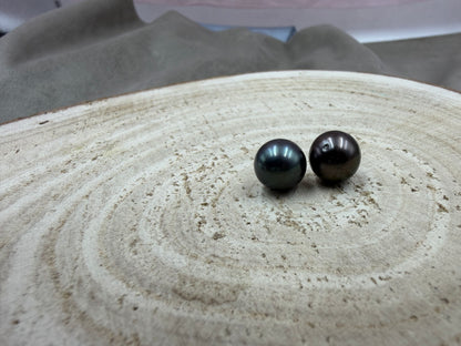Natural Loose Tahitian Black Pearl | Round Genuine Cultured Pearl | High Luster Pearl for Fine Jewelry Making